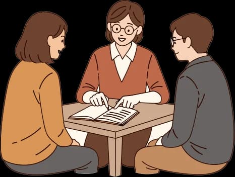 Teacher and student in a CELPIP class