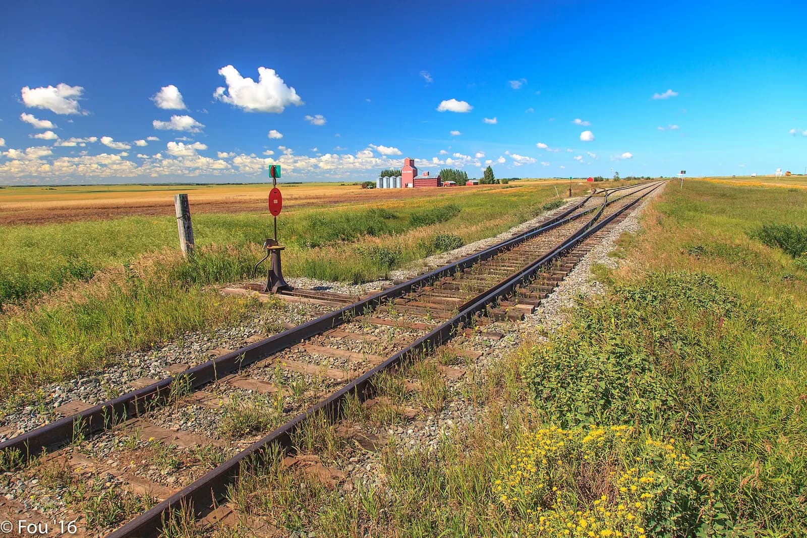 Railway across the Saskatchewan prairie