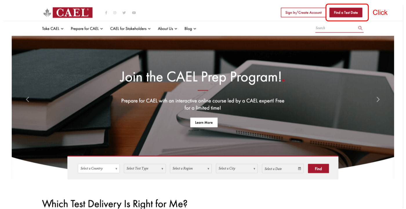 CAEL registration guide